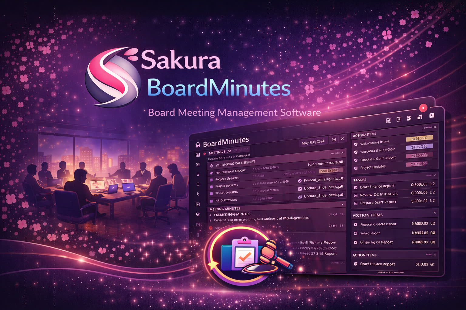 Sakura BoardMinutes hero